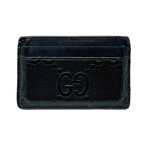 Gucci Jumbo GG Embossed Leather Card Holder - Picture 1 of 5